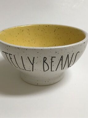 Rae Dunn Jelly Beans Yellow Speckled Bowl Artisan Collection Magenta 181 Easter